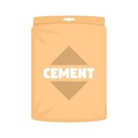 Cement bag icon, flat style vector