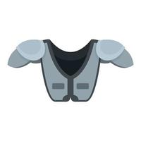 American football shoulder chest protect icon, flat style vector