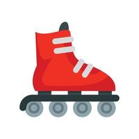 icono de patines en línea, estilo plano vector