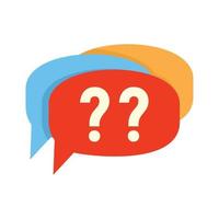 Confuse alzheimer question icon, flat style vector