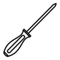 Screwdriver tool icon, outline style vector