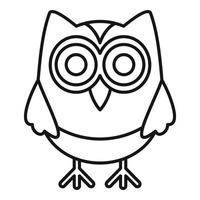 Wise owl icon, outline style vector