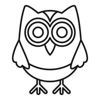 Wise owl icon, outline style vector