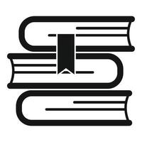 Books stack icon, simple style vector