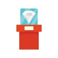 Big museum diamant icon, flat style vector