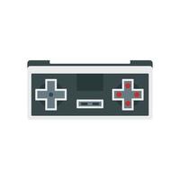 icono de controlador de juego retro, estilo plano vector