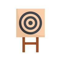 Paper arch target icon, flat style vector