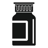 Pills jar icon, simple style vector