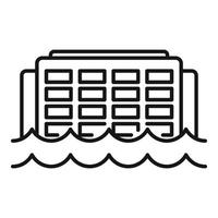 Building flood icon, outline style vector