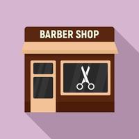 Barber shop icon, flat style vector