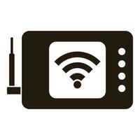 icono de control remoto wifi, estilo simple vector