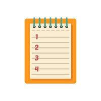 Paper notepad icon, flat style vector