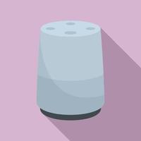 Audio smart speaker icon, flat style vector