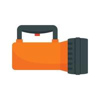 Tourist flashlight icon, flat style vector