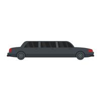 Retro limousine icon, flat style vector