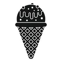 Modern tasty ice cream icon, simple style vector