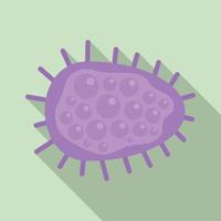 Virus microorganism icon, flat style vector