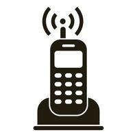 Home radio telephone icon, simple style vector