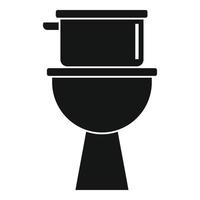 Home toilet icon, simple style vector