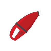 Hand car vacuum cleaner icon, flat style vector