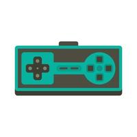 Retro gamepad icon, flat style vector