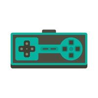 Retro gamepad icon, flat style vector