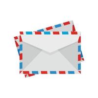 icono de sobre postal, estilo plano vector