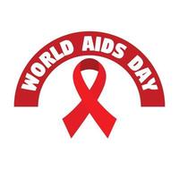 World aids day tolerance logo set, flat style vector