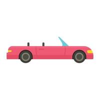 Cabriolet icon, flat style vector