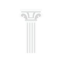 Greek pillar icon, flat style vector