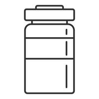 Injection bottle icon, outline style vector