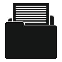 Summary editor icon, simple style vector