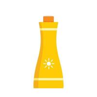 icono de spray de protección solar, estilo plano vector