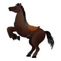 icono de caballo occidental, estilo de dibujos animados vector