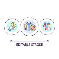 Prepare for future pandemics loop concept icon. Healthcare management abstract idea thin line illustration. Investment in preparedness. Isolated outline drawing. Editable stroke. vector