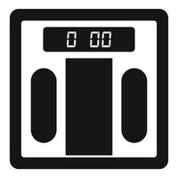 Weight digital scales icon, simple style vector