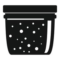 Home jam jar icon, simple style vector