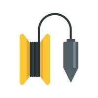 Gravity line tool icon, flat style vector