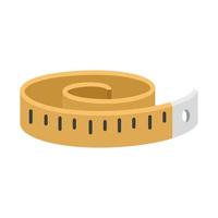 Measurement fitness tape icon, flat style vector