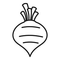 Beet icon, outline style vector
