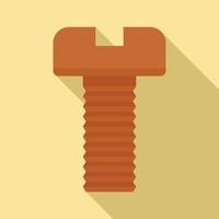 Line screw bolt icon, flat style vector