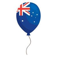 bandera australiana en globo de helio vector
