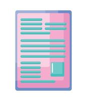 pink document file paper format vector