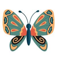 beauty butterfly animal silhouette vector