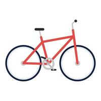 red bicycle sport vector