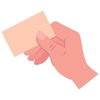 hand with paper note vector