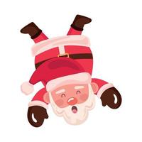 santa claus jumping vector