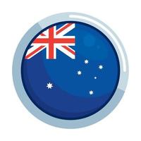 australian flag in button vector