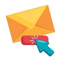 envelope email with cursor vector