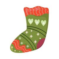 christmas decorative sock vector